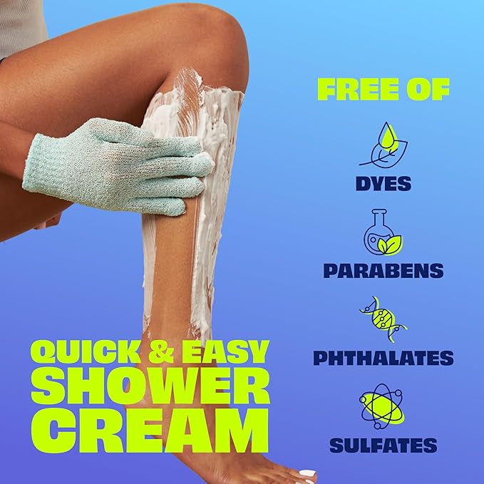 Nair Sensitive Formula Shower Cream, Quick and Easy Hair Removal Cream with Coconut Oil and Vitamin E for Body, 12 ozÃ¢ÂÂ¯Ã¢ÂÂ¯
