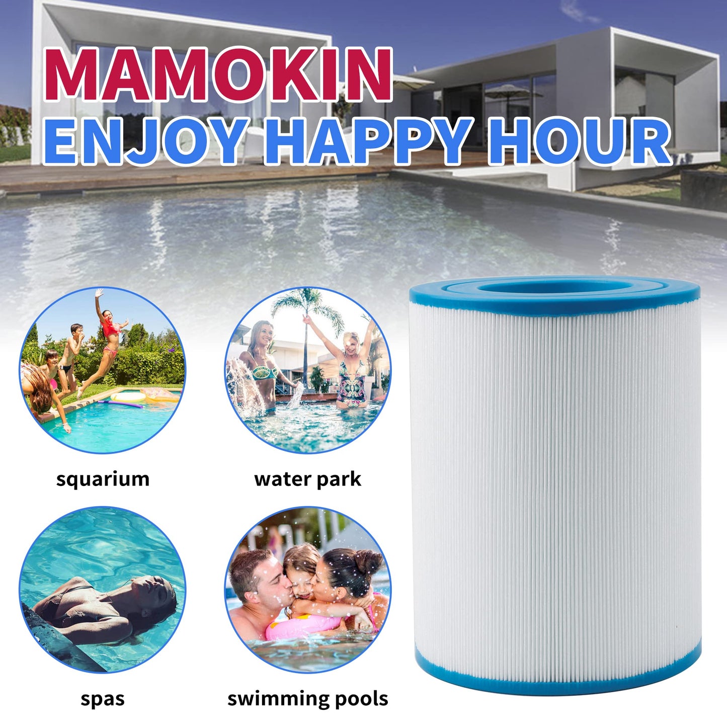 Mamokin PDM28 Spa Filter Replacement Aquarest Dream Maker 461273 Hot Tub Filter, FC9944, FC-9944 cartridges, 2 Pack