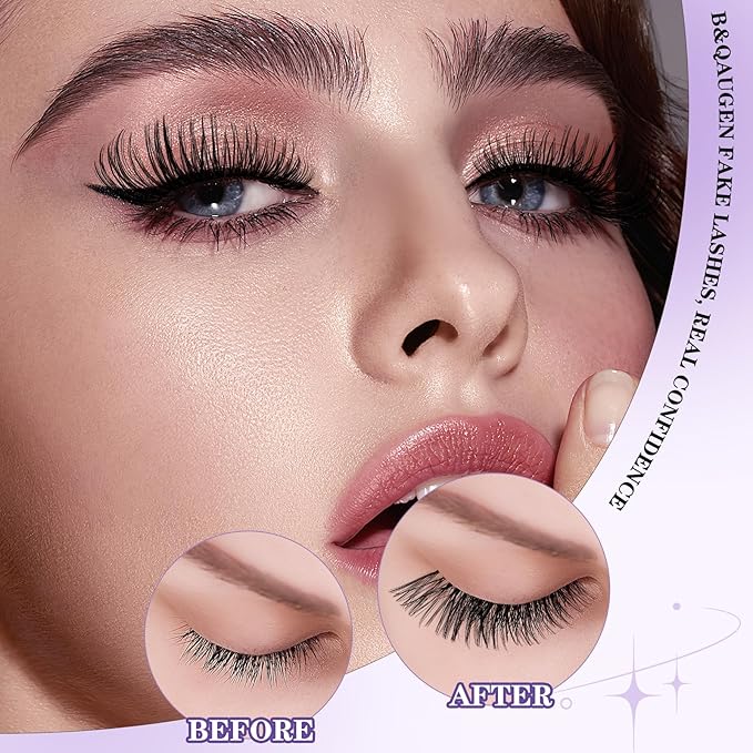 B&Q Wispy Lash Clusters Full B49,Eyelash Clusters 156PCS Comfortable band Cluster Eyelash Extensions,8-18mm Volume Individual Lashes Lightweight D Curl Lash Clusters Soft Eyelashes Natural Look(B49)