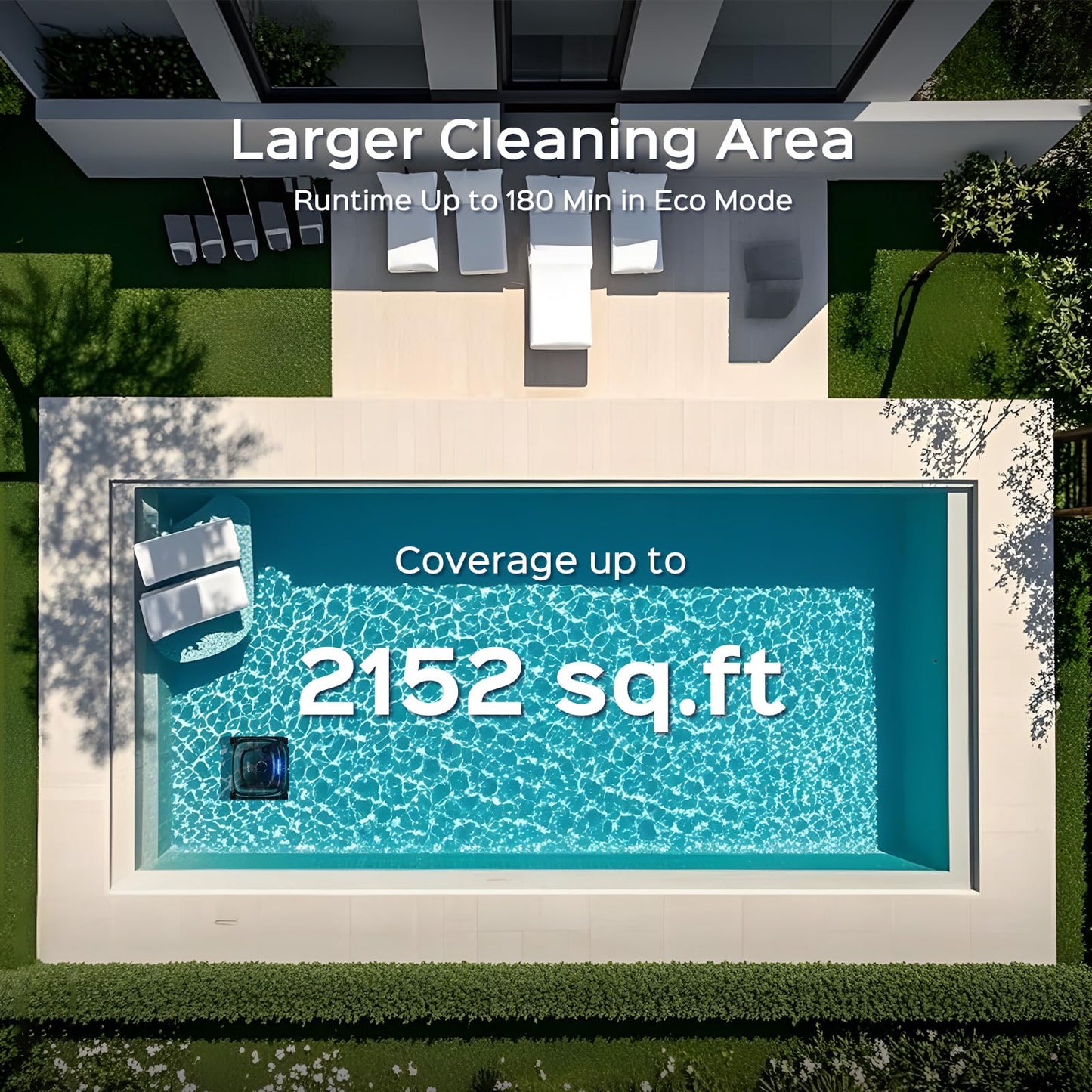(2026 Upgrade) WYBOT C2 Vision AI Camera Cordless Pool Cleaner Robot for Inground Pools, 8 Mode Robotic Pool Cleaner, Utra-fine Filtration, Powerful Suction, Wall Climbing, Waterline Cleaning, Black
