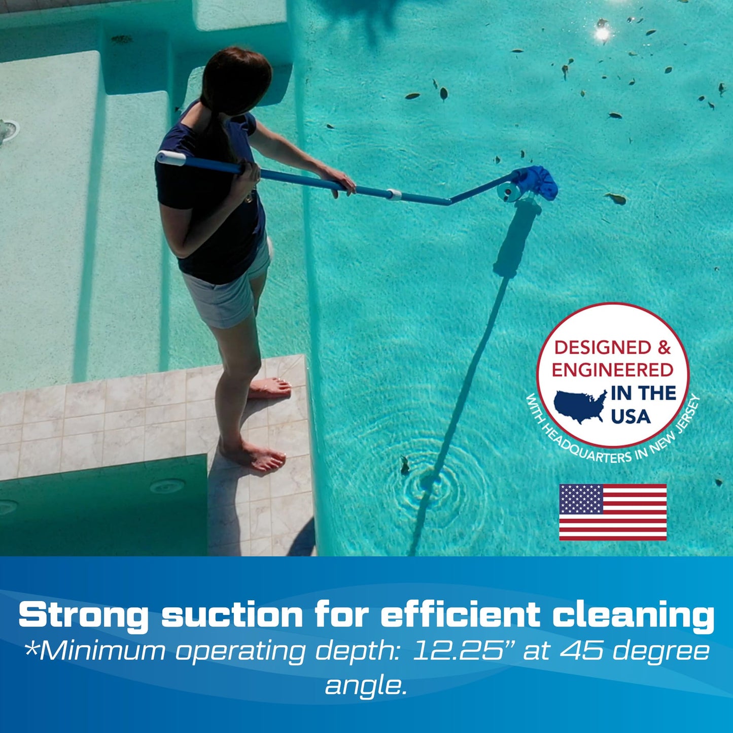 POOL BLASTER Catfish Ultra Rechargeable, Battery-Powered, Pool-Cleaner, Ideal for In-Ground Pools and Above Ground Pools for Cleaning Leaves, Dirt and Sand & Silt.