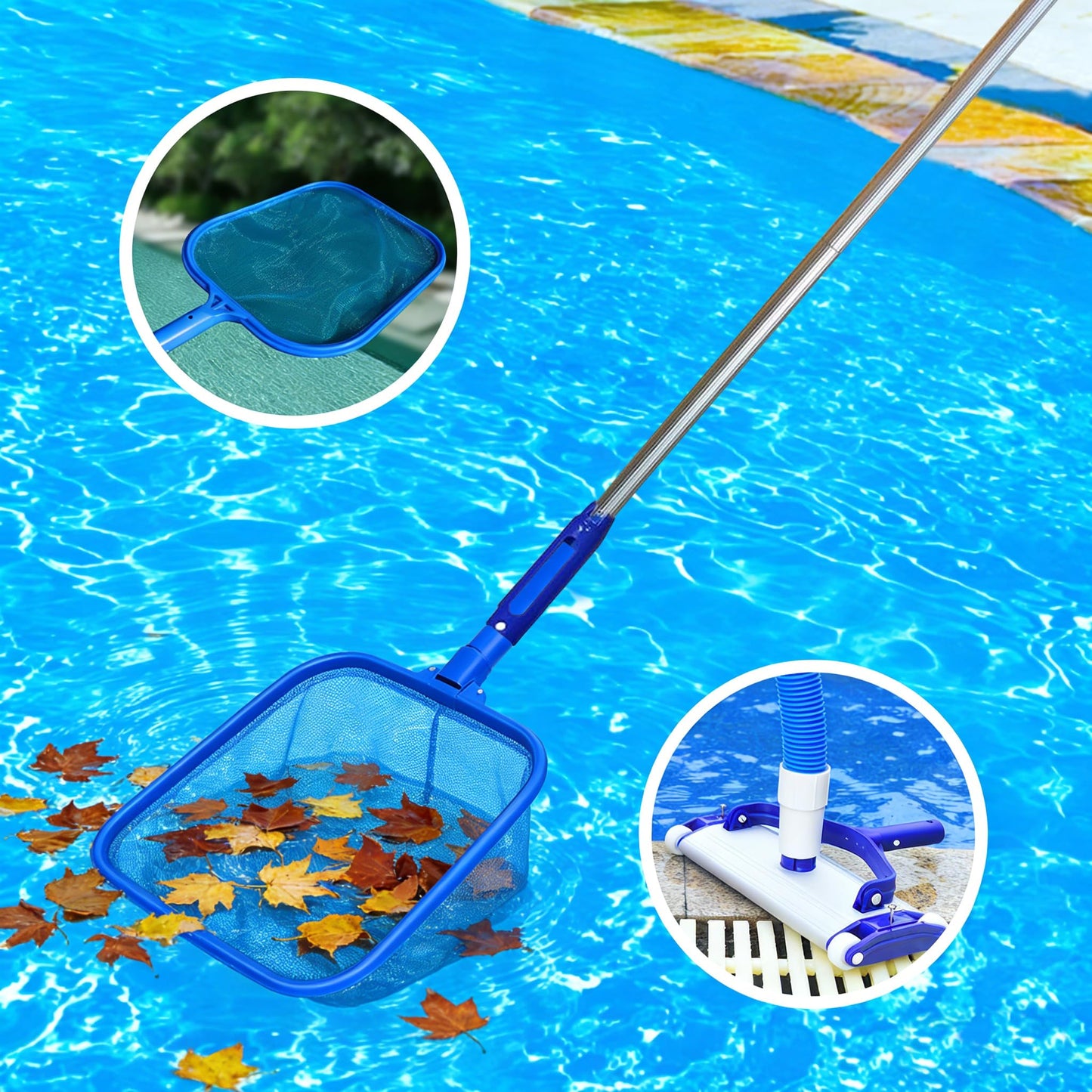 Hook for All Robotic Pool Cleaner with Swimming Pool Pole, Accessories Hook Customized for Pool Vacuum Robot Including Cordless,Above Ground and Underwater