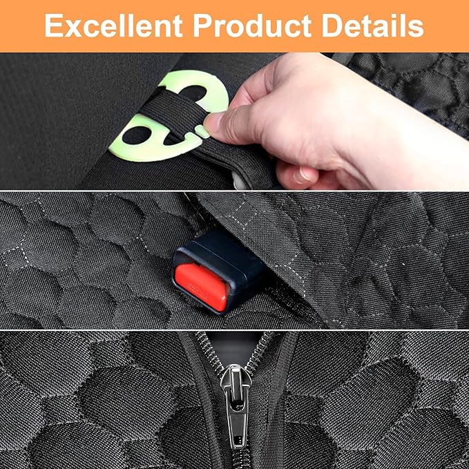 Mancro Dog Car Seat Cover for Back Seat, 2025 Upgraded 600D Heavy Duty Waterproof & Scratch-Resistant Dog Hammock for Car, Back Seat Pet Cover for Dogs with Sedan, and SUVs, Standard, Paw Prints