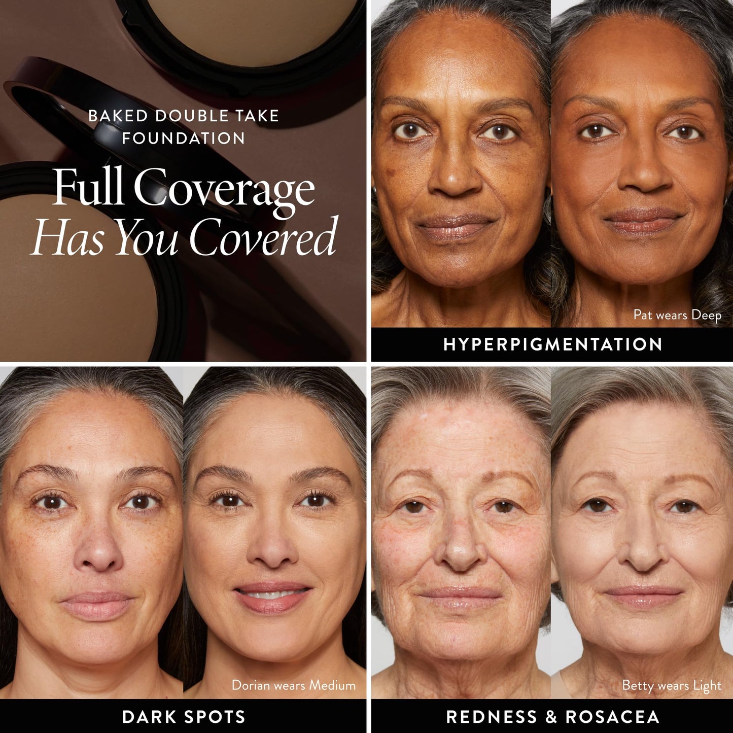 LAURA GELLER NEW YORK Baked Double Take Powder Foundation - Fair - Buildable Medium to Full Coverage - Matte Finish
