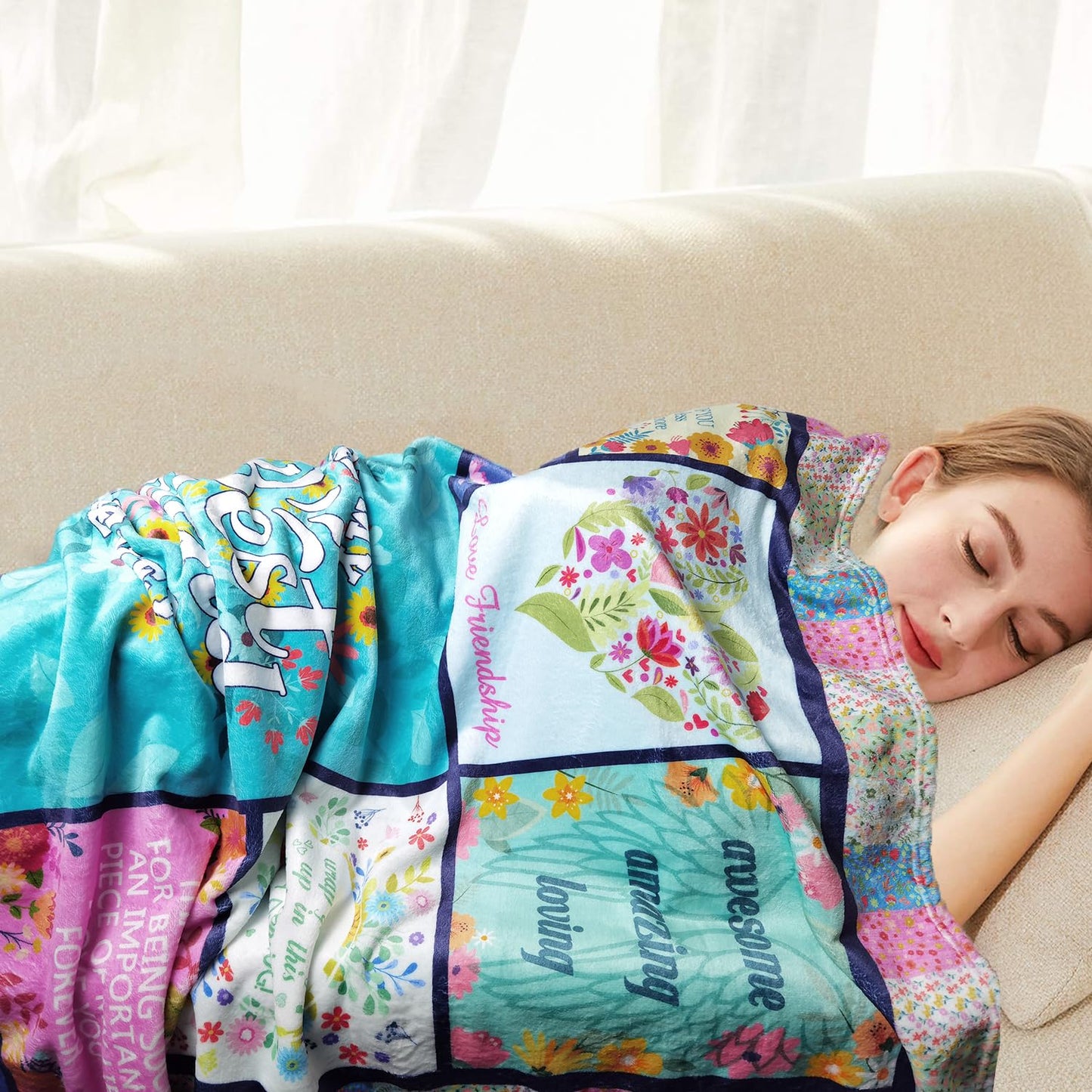 Akoigun Sister Gifts Blanket for Birthday, Mother's Day, Christmas - Big Sister Gift Ideas from Sisters Throw Blanket 60"X50"