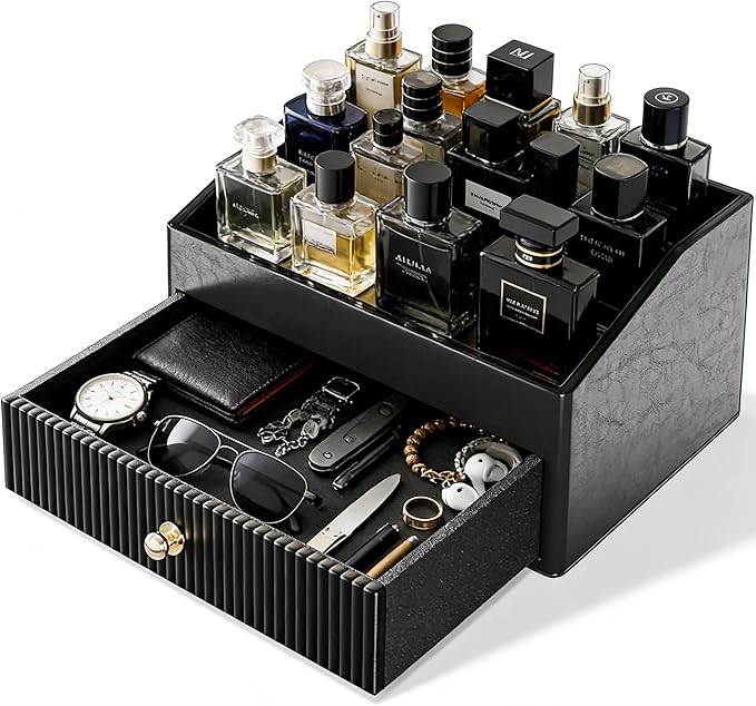 LADSTAG Cologne Organizer for Men,Cologne Stand,Organizador de Perfumes,Estante Para Perfumes,Dresser Organizer Countertop,Mens Bedroom Essentials,Gifts for Men,Mens Valentines Day Gifts