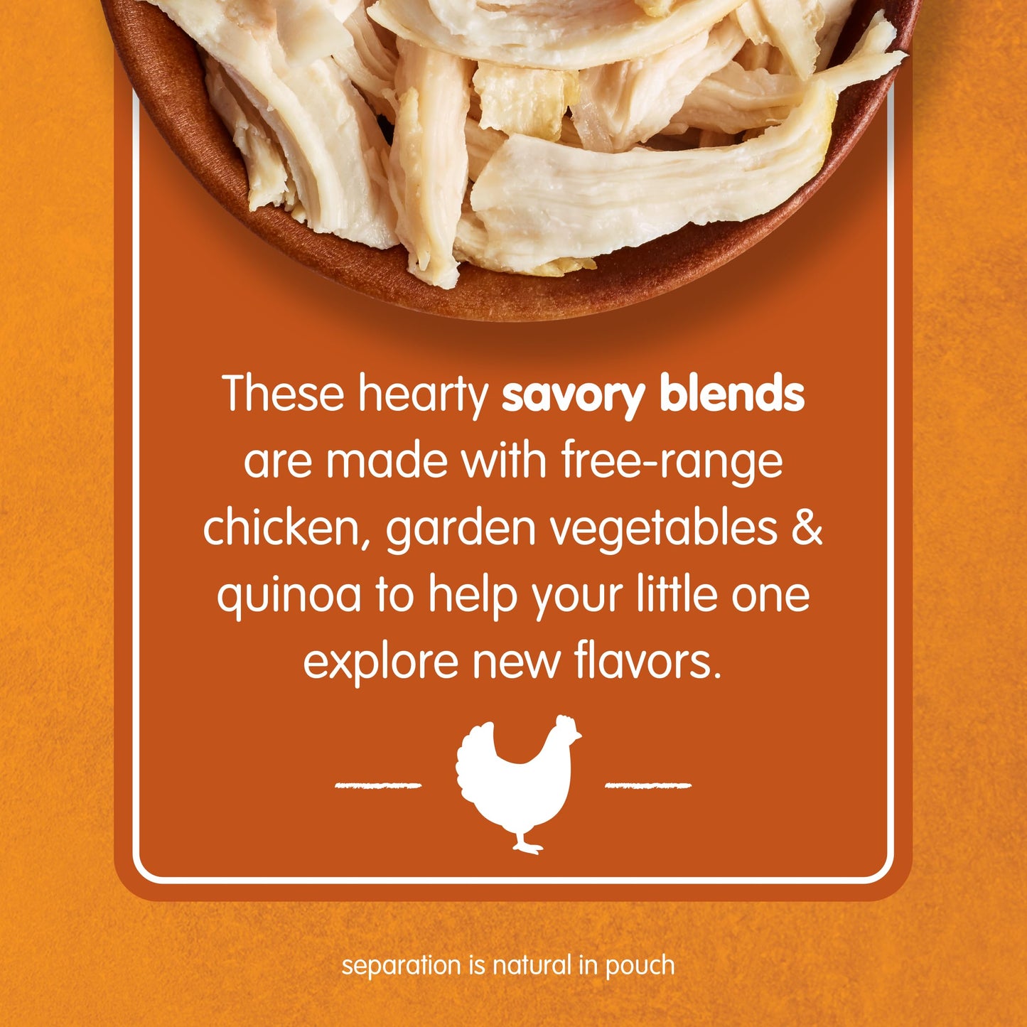 Happy Baby Organics Savory Blends Stage 3 Baby Food Puree, Free Range Chicken, Garden Vegetables & Quinoa Fiesta, 3.5 Ounce (Pack of 16)