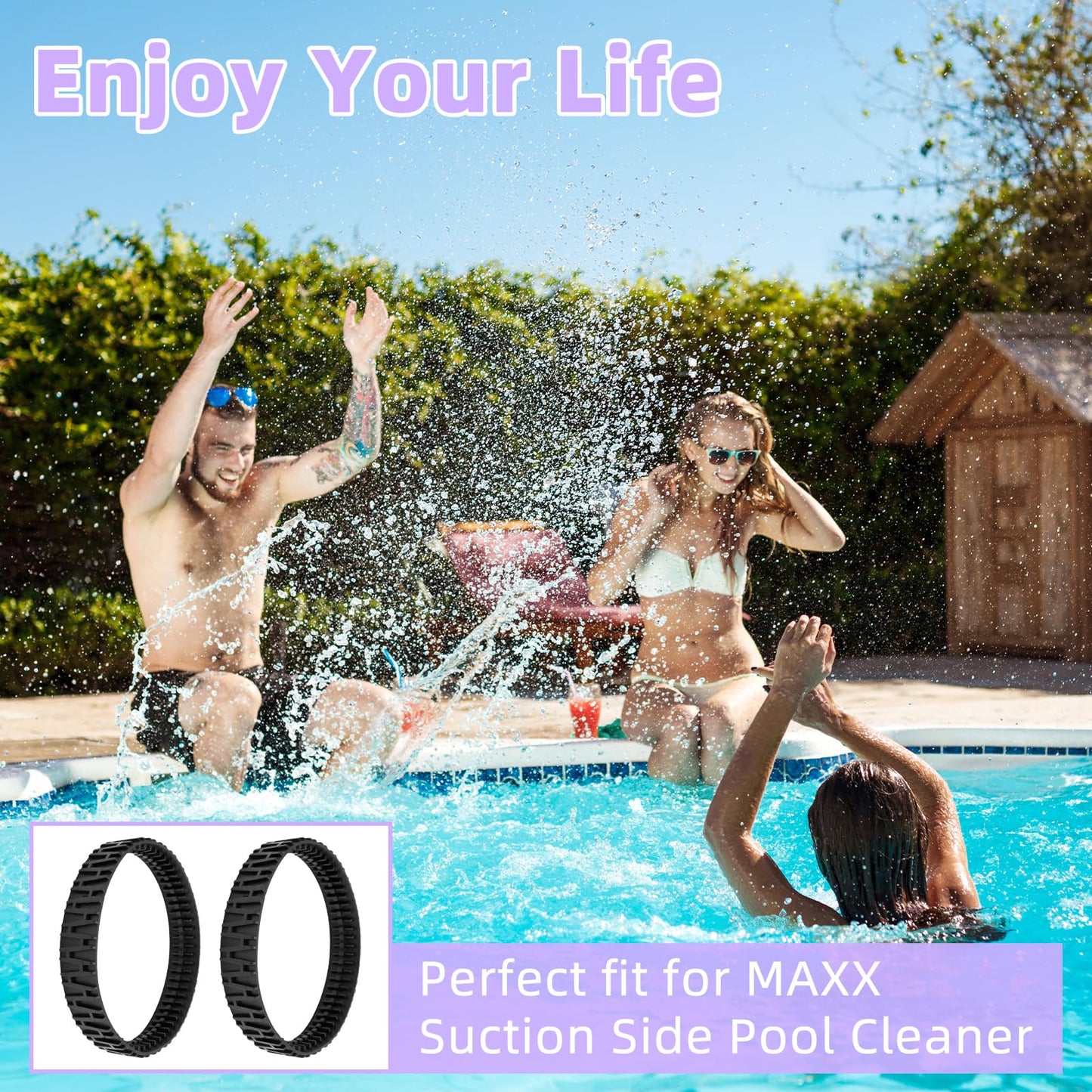 Apopip 2 Pcs Track V2 Compatible with Polaris MAXX Suction Side Pool Cleaner R0916500