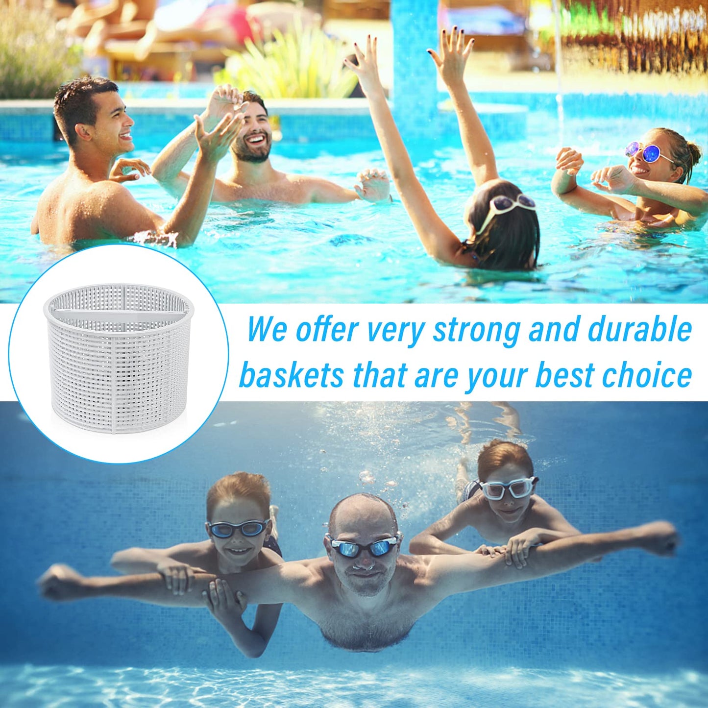 ChangTa Pool Skimmer Basket Replacement, for Hayward SPX1082CA & Aladdin B-152 Skimmer Models SP1082 SP1083 SP1084 1085 1086 SP1075 1075T 1076 1077 Skimmers Basket