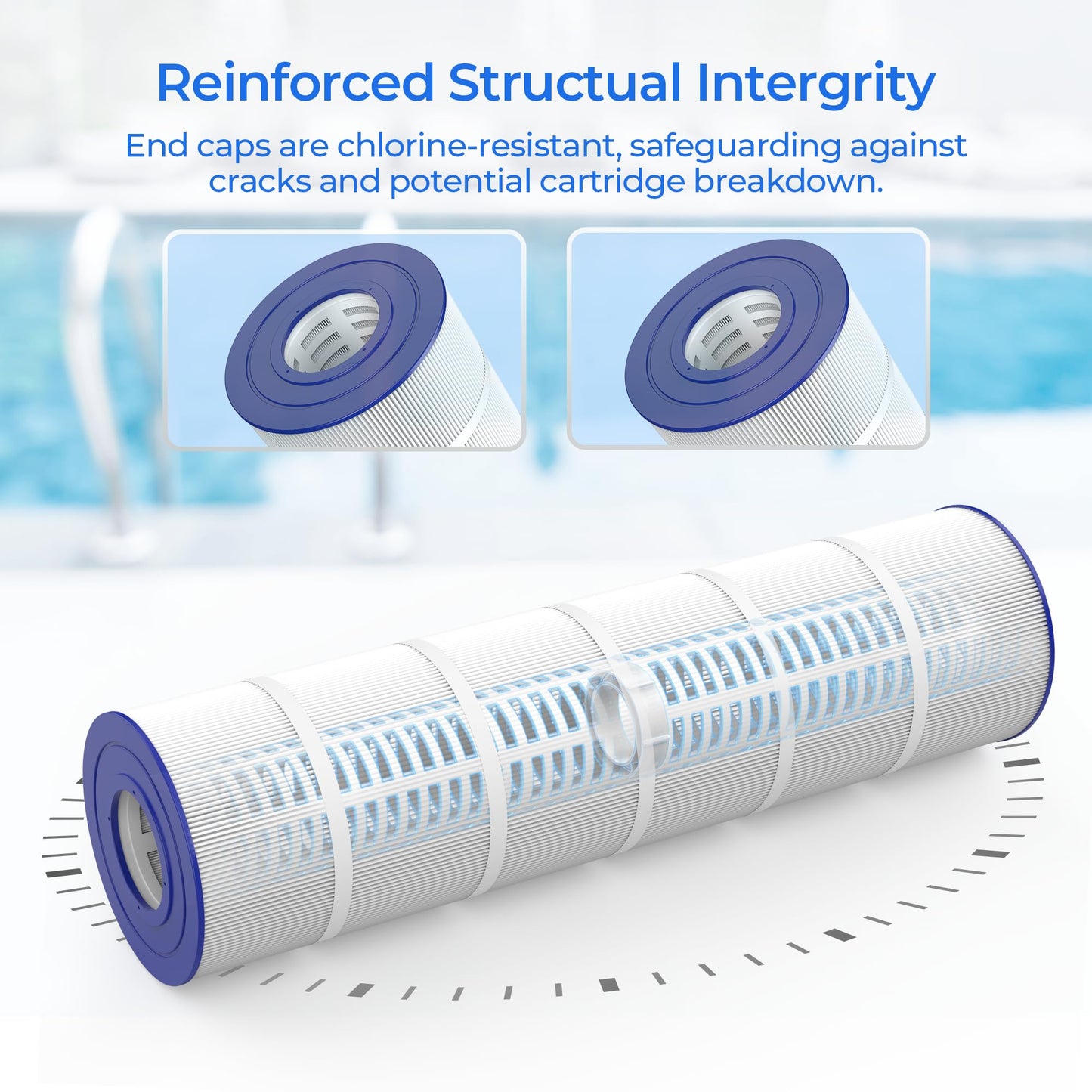 AQUIVEX CL580 Jandy Pool Filter Cartridge, Compatible with Jandy CL580, CV580, APCC7355, Pleatco PJAN145, PJAN145-PAK4, Unicel C-7482, Filbur FC-0820, FC-6415, Aladdin 24501, 4 Pack