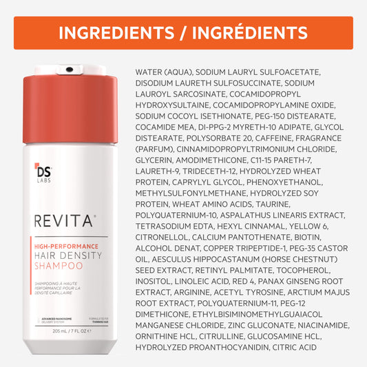 DS Labs For Men & Women Revita Shampoo - Scalp Refreshing Cleanse for Fuller Looking, Volumizing, Lightweight Hydration, Sulfate & Silicone Free, Color Safe, 205 mL