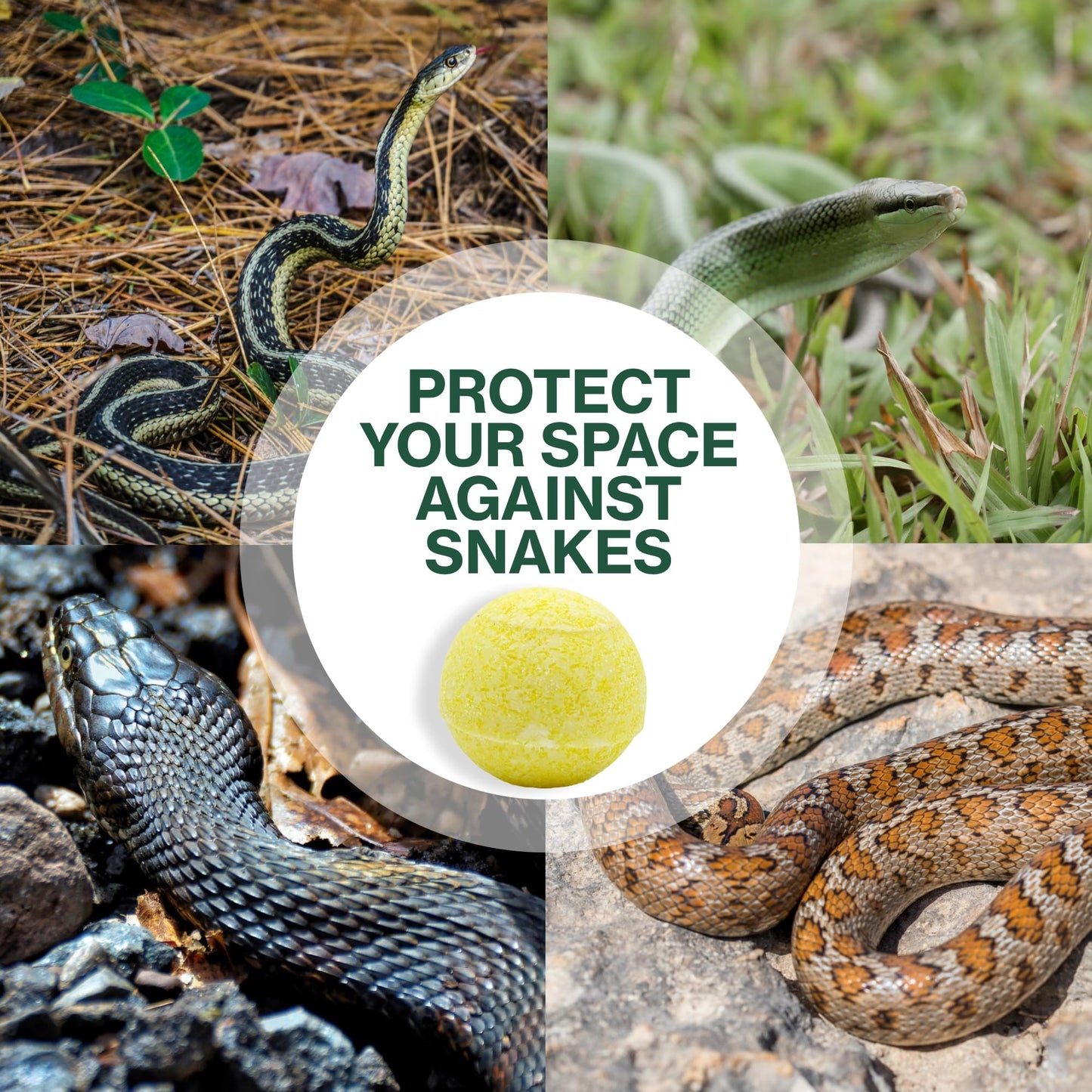 Natural Snake Repellent Balls 15 Pack – Travel, Indoor & Outdoor Snake Deterrent for Yard, Garden, Garage, Camping, RVs, Sheds & Basements | Long-Lasting Protection, Safe for Pets & Plants