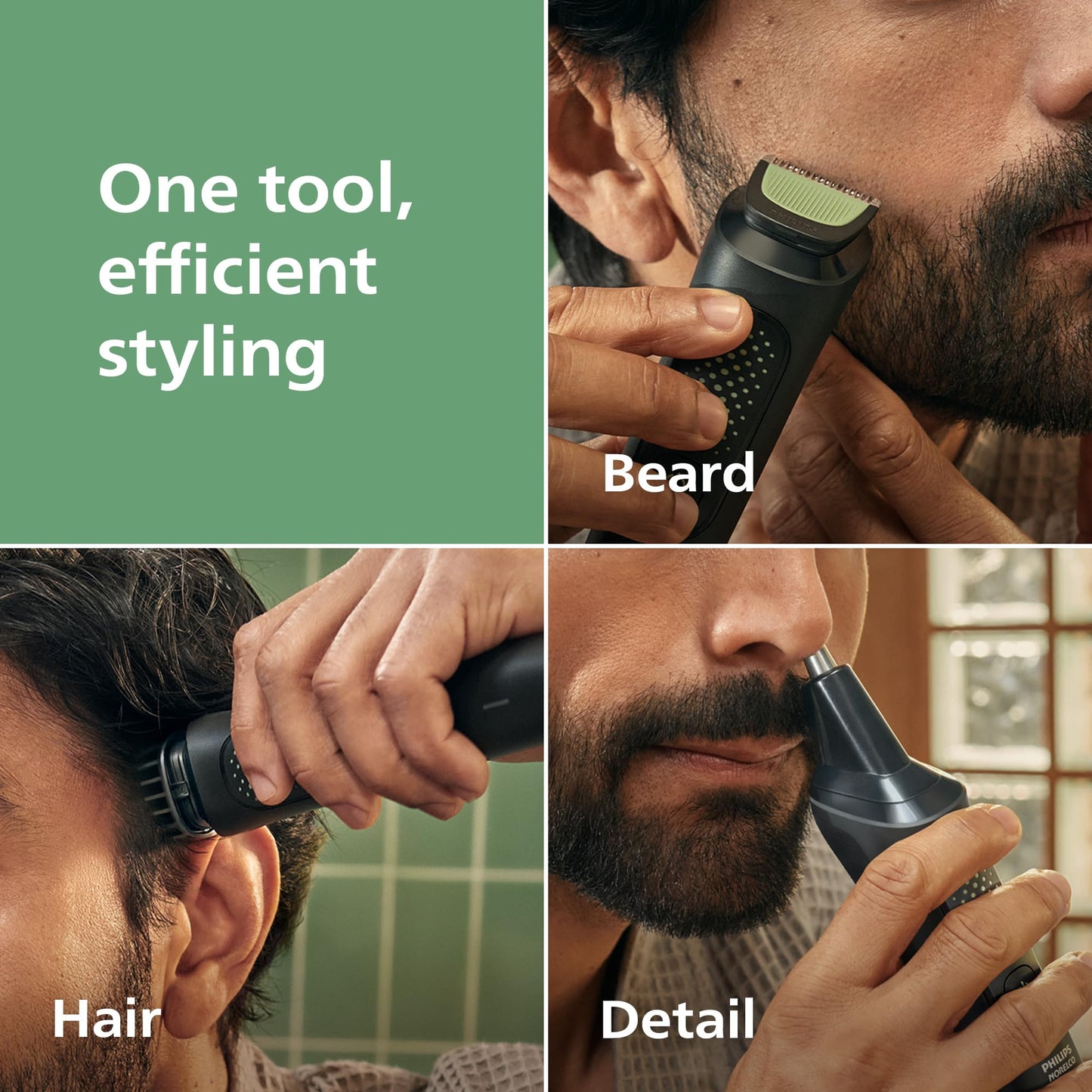 Philips Norelco All-in-One 3000 Series 13 in 1 Trimmer, Beard Styler & Men's Hair Clipper, 9 Length Settings & Self-Sharpening Skin-Friendly Blades, MG3919/50