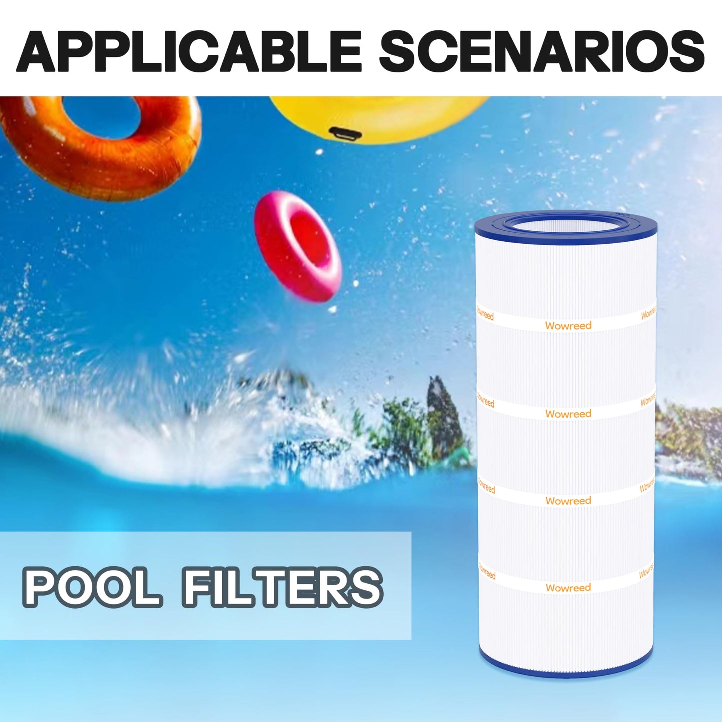 Wowreed Pool Filter Compatible with Clean and Clear 100, C-9410, CCRP100, PAP100, FC-0686, R173215, 1 Pack