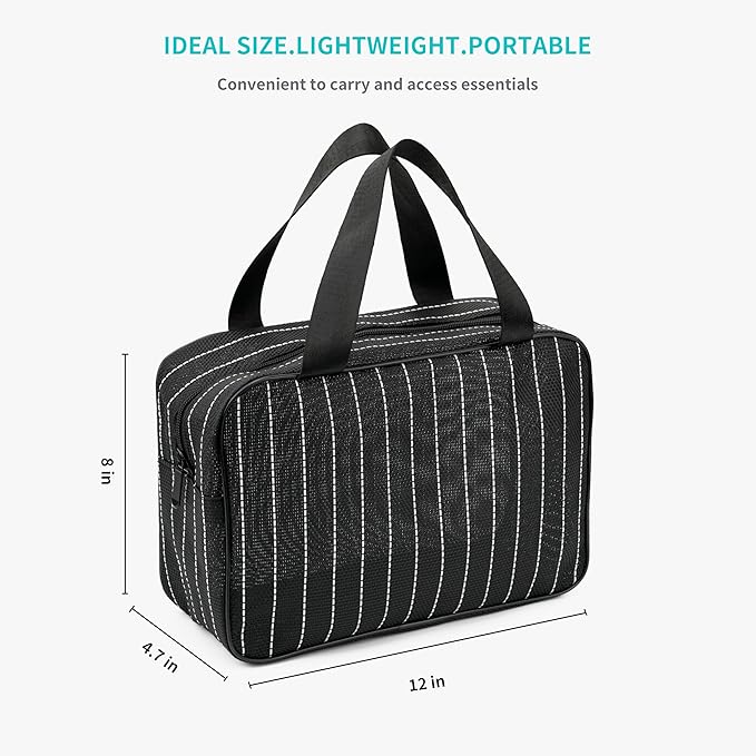 REDSINDA Mesh Shower Caddy Bag for Bathroom Gym Camping Portable Travel Mesh Toiletry Bag for Women Men