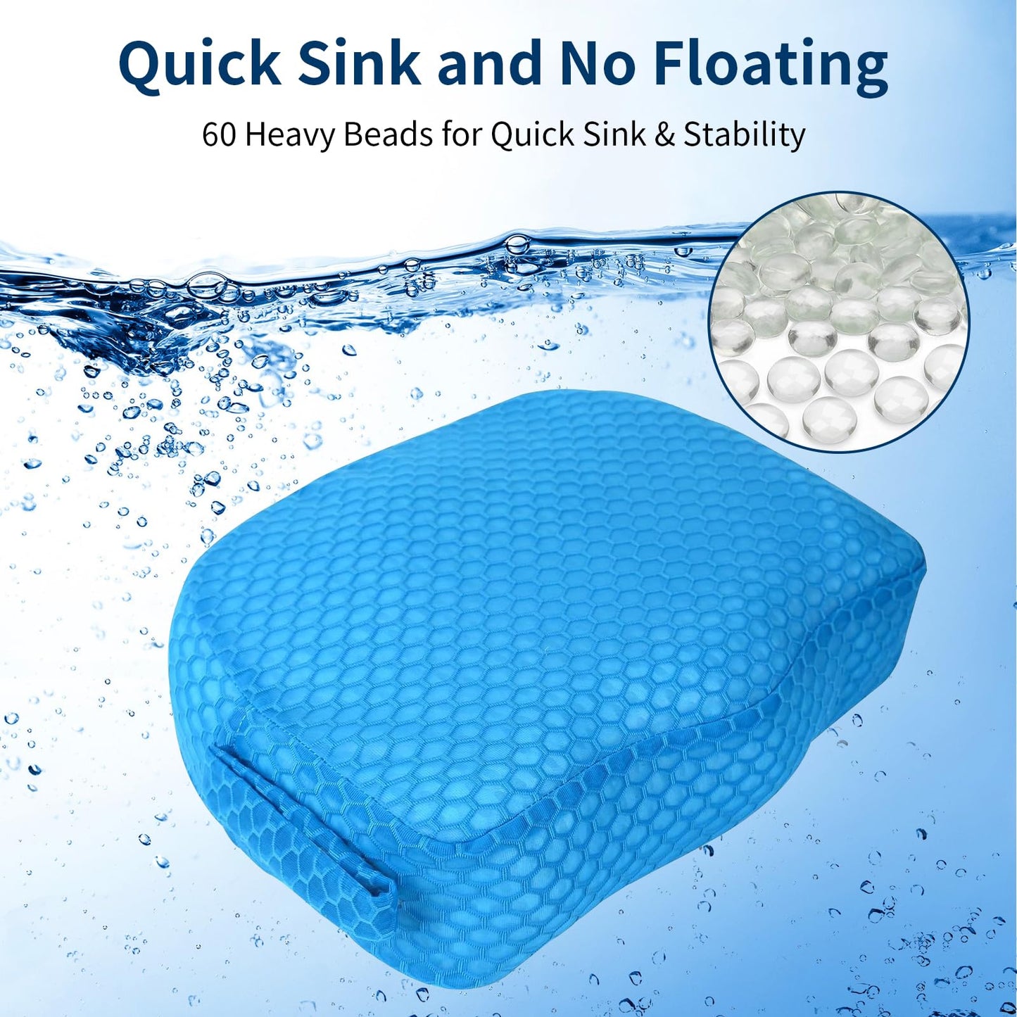 Hot Tub Booster Seat, Weighted SPA Booster Seat Cushion for Adults, 3D Air Mesh Inflatable Hot Tub Seat Accssories with Non-Slip Micro Dot Bottom,Indoor or Outdoor Quick Dry Hot Tub Pillow