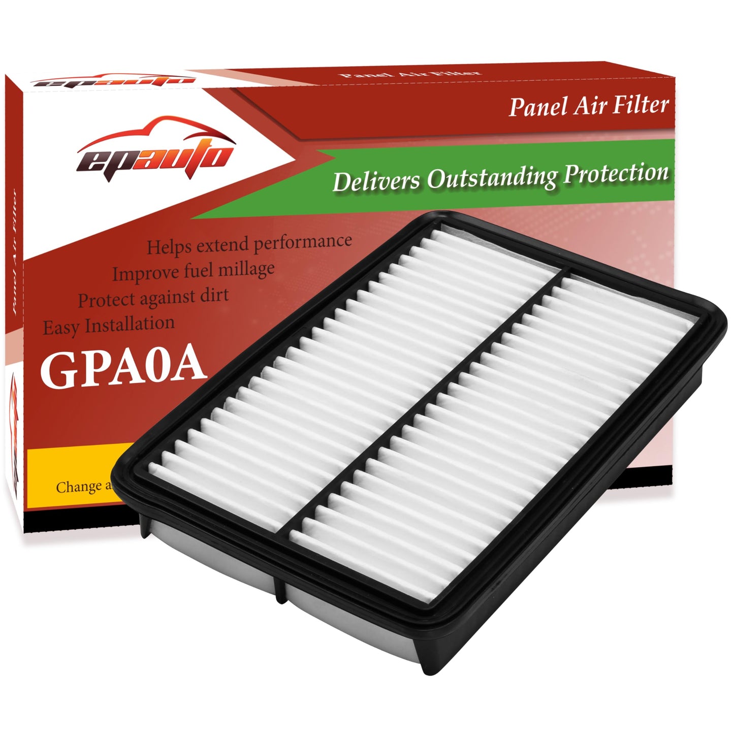 EPAuto GPA0A (PE07-13-3A0A) Engine Air Filter, Replacement for Mazda CX-5 2.0L/2.5L, Mazda 6, Mazda 3 – Fits SkyActiv and Naturally Aspirated Models (2012–2025)