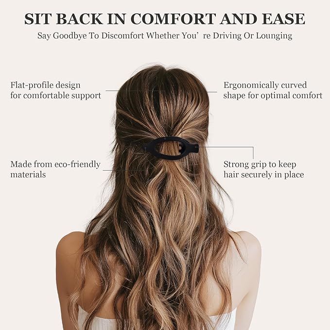 8 Pcs French Flat Hair Clips for Women Matte Claw Clips for Thick & Thin Hair No-Slip Hair Claw Strong Hold Styling Barrettes Accessories