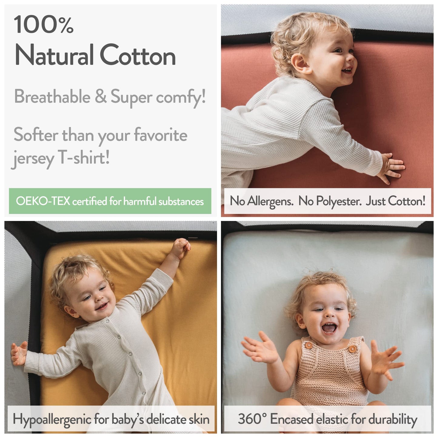 Bassinet Fitted Sheets for Chicco LullaGo Anywhere, Baby Bjorn Cradle and 14 x 29 Mattress Pad – Snuggly Soft 100% Jersey Cotton – Dusty Blue + Navy – 2 Pack