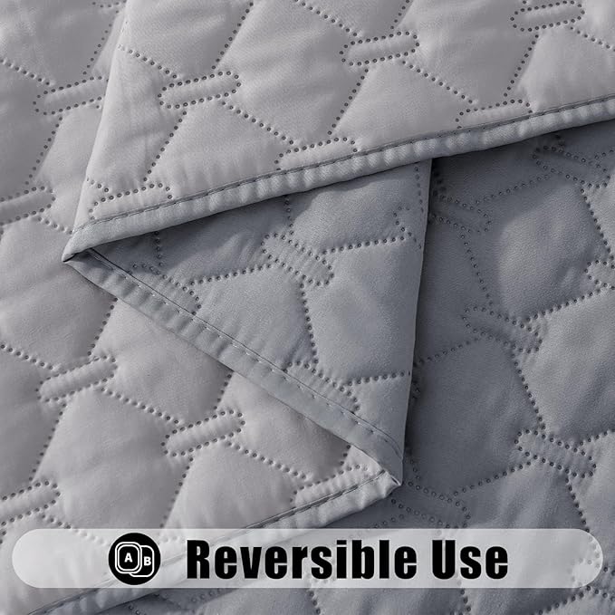 Smiry Waterproof Dog Bed Cover Blanket, Soft Reversible Pet Blanket, Washable Leakproof Cats Dogs Couch Cover for Sofa, Couch, Furniture (30x53 Inch, Grey/Light Grey)