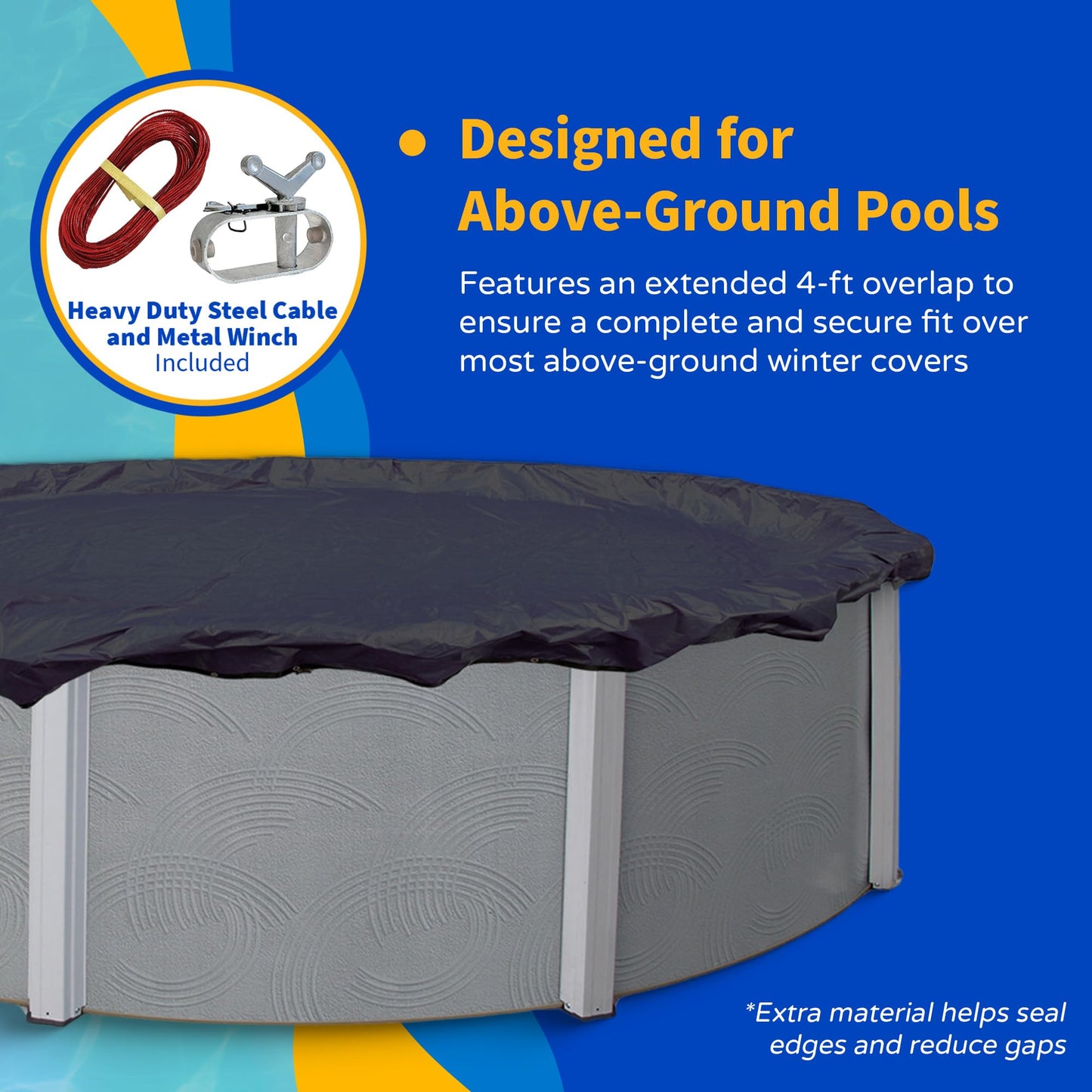 Blue Wave 8-Year 28-ft Round Above Ground Pool Winter Cover