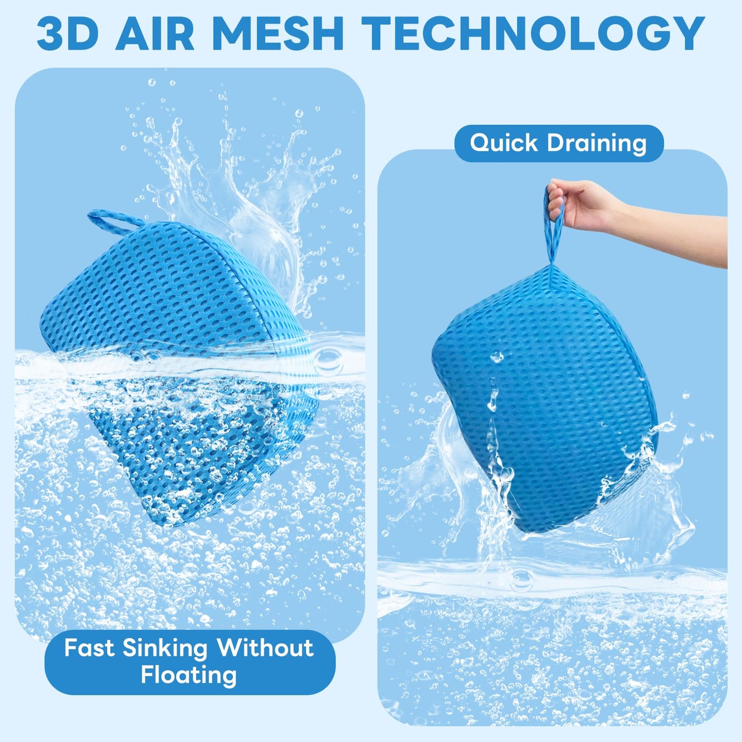 Luxury Extra Thick Weighted Hot Tub Booster Seat for Adults, Premium 3D Air Mesh Spa Cushion, Non-Slip Micro Dot Base, Quick-Dry Heavy-Duty Spa Seat Riser for Indoor & Outdoor Use