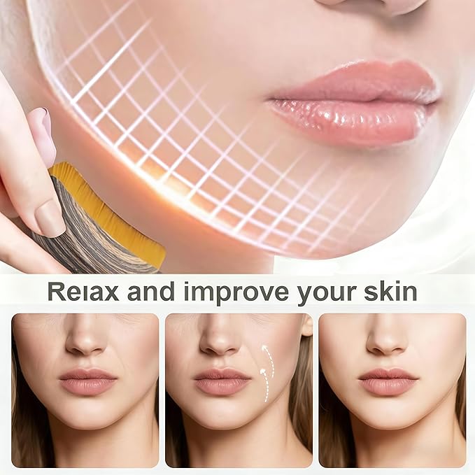 2PCS Lymphatic Contour Face Brush, Lymphatic Drainage Massager for Face,Ergonomically Designed to Fit The Skin Precisely.