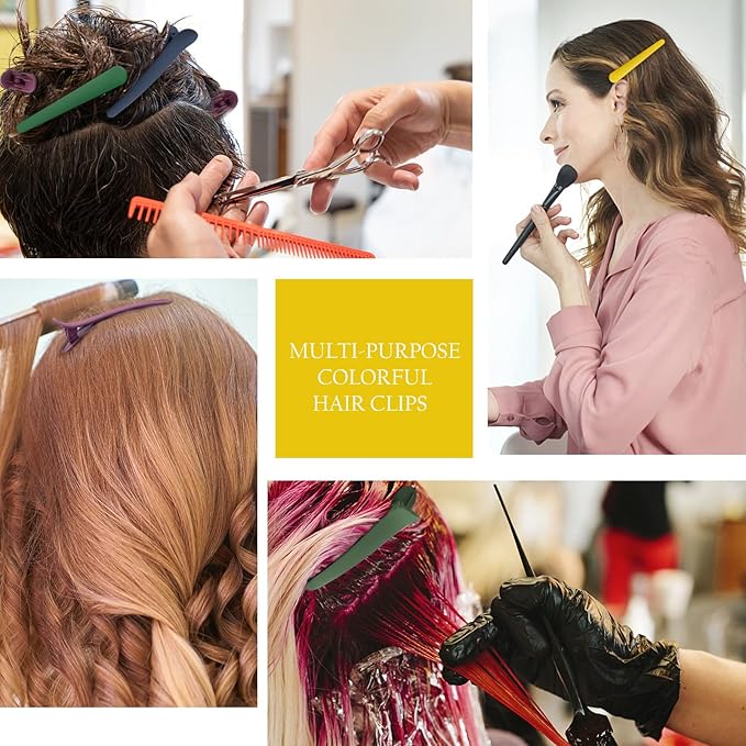 YISSION 12 PCS Hair Clips for Styling Sectioning, 3.1 Inch Matte Alligator No Crease Duck Billed Hair Clips, Hair Barrettes for Women Girls
