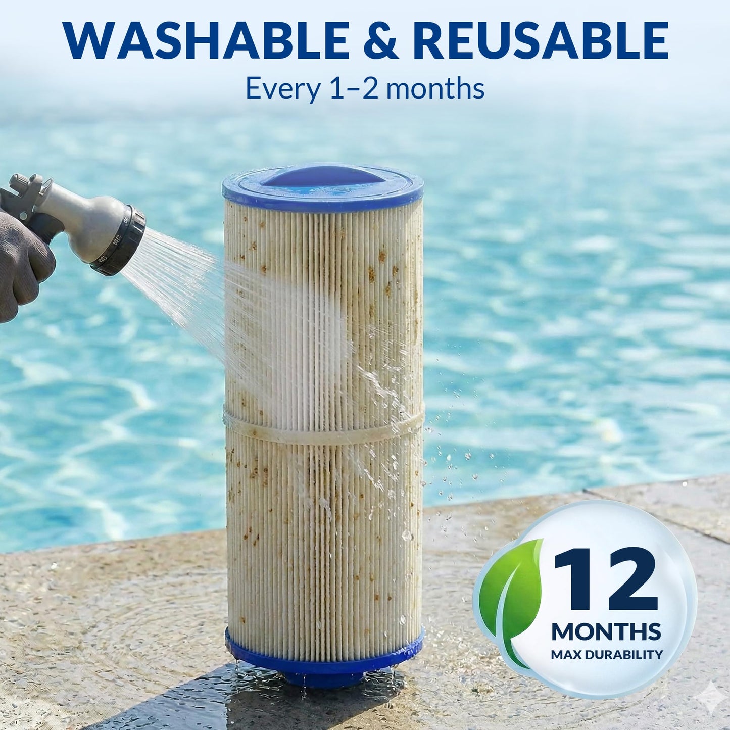 Swimara 2-Pack 6CH-960, PJW60TL-F2S, 6540-476 Replacement Hot Tub Filter, Compatible with Jacuzzi J-300 & J-400 Spa Filter, 2" Female Thread, Pro Series