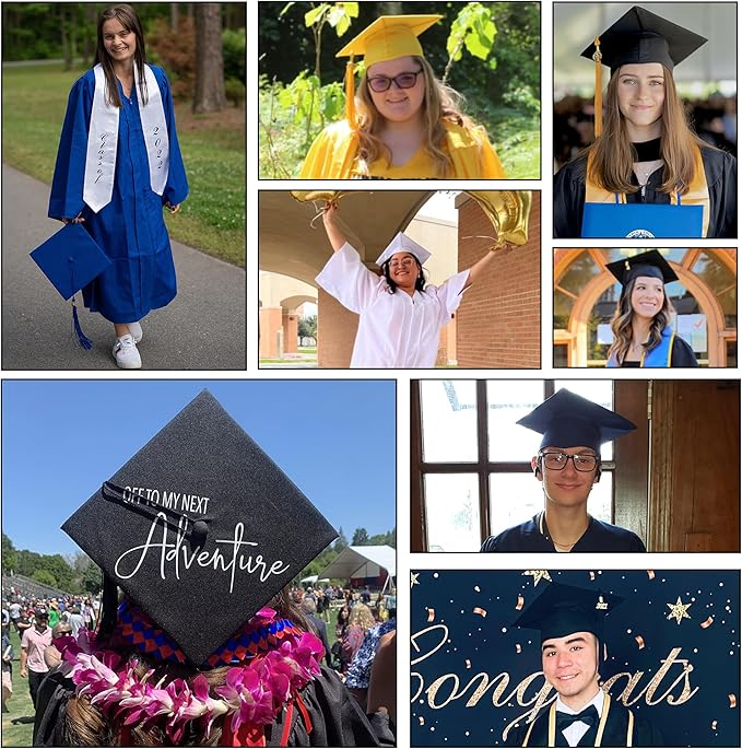 GraduationMall Matte Graduation Cap with 2026 Tassel for High School & Bachelor