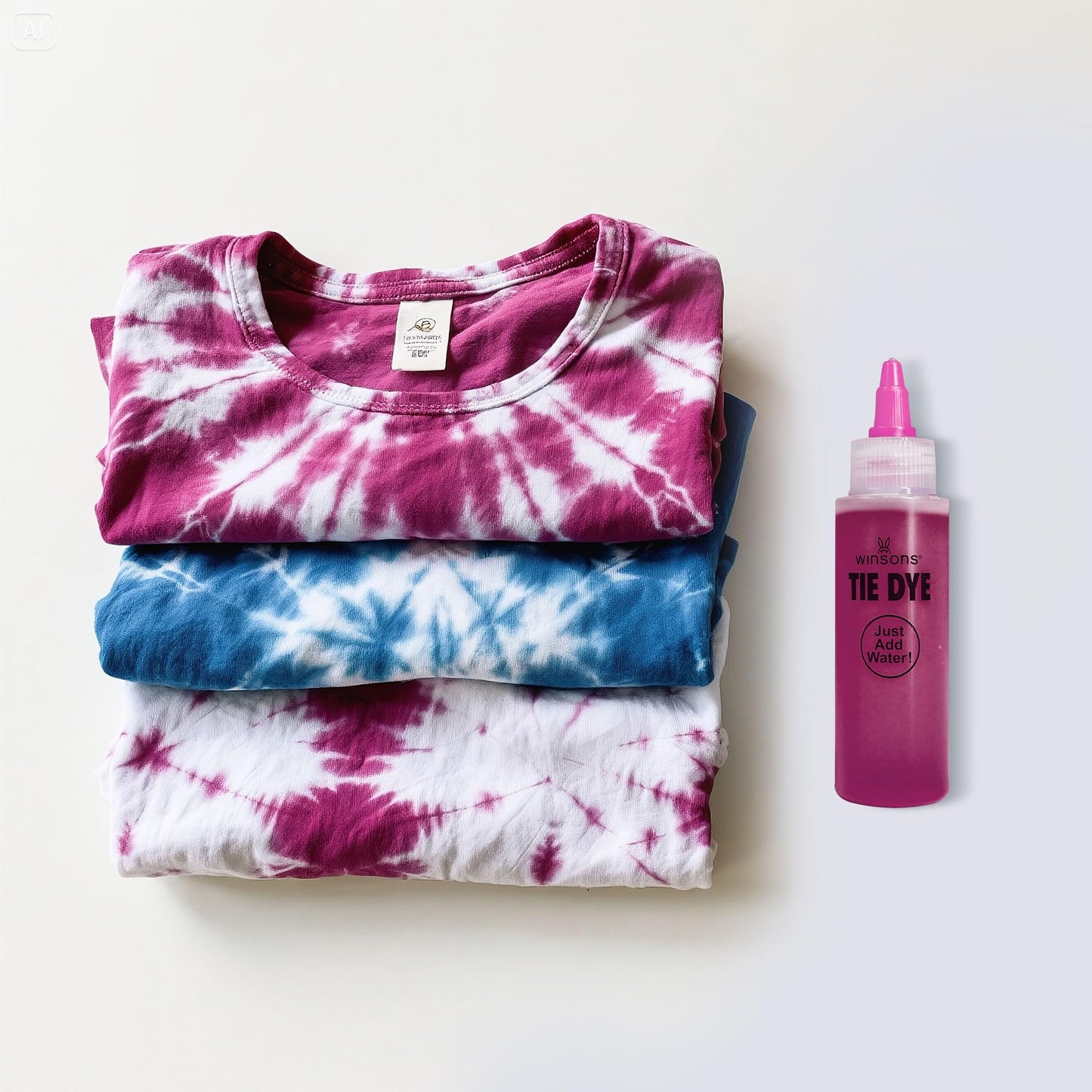 24 Colors Tie Dye Kit, Tie Dye Set for Kids, Pre-Filled Bottles, Non Toxic Permanent Fabric Dye Art Set, Easy DIY Fabric Art - Create Fun (24 Colors)