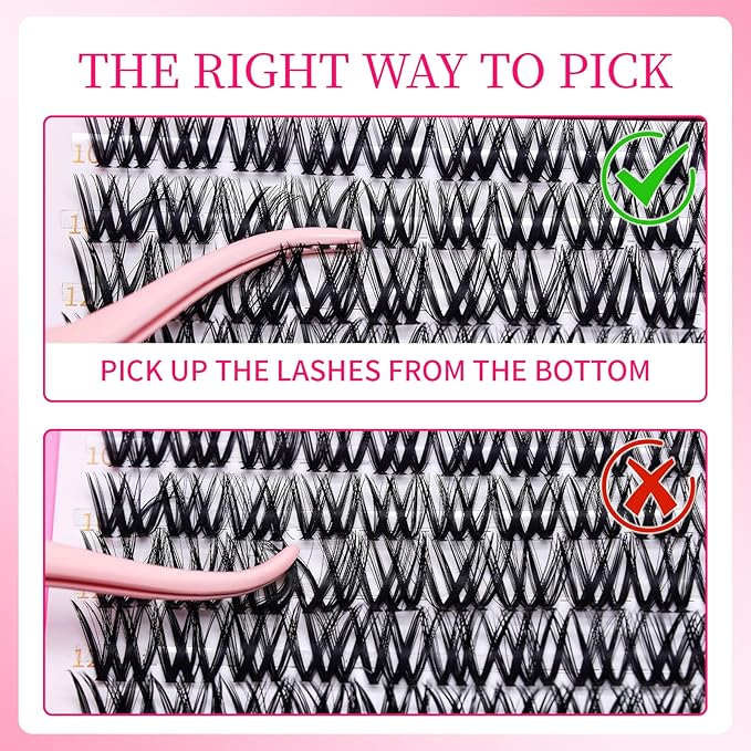 RITALASH Fairy Lash Clusters Wispy Cluster Lashes DIY Wet-Look Spiky Clusters Eyelash Extensions Lash Extension False Eyelashes Natural Look Invisible Lash Band Individual Lashes (Fairy,8-18mm)