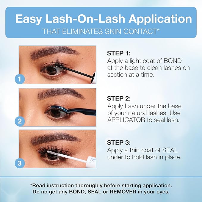 Ardell Seamless Under DIY Lash Extensions Kit Naked Style - Natural Lash Clusters Kit Wispy, Eyelash Clusters, 36 Individual Lashes, Cluster Eyelash Extensions with Bond & Seal, 1 Pack