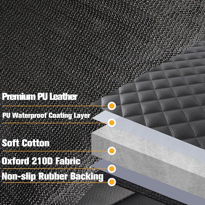 PETICON Waterproof Scratchproof Pet Bench Seat Covers for Cars, Trucks, SUVs, Nonslip Durable Back Seat Cover for Dogs, Washable Backseat Protection, Gray