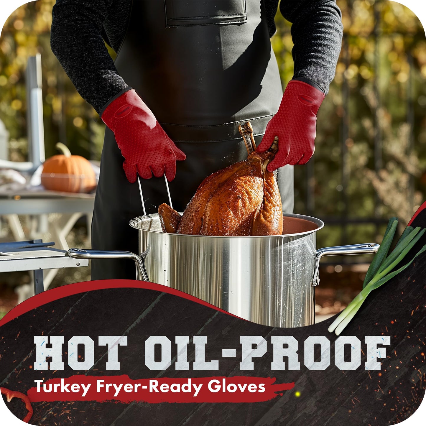 KITCHEN PERFECTION Silicone Smoker Oven Gloves - Extreme Heat Resistant BBQ Gloves - Handle Hot Food Right on Your Smoker Grill Fryer Pit | Waterproof Oven Mitts | Superior Value Set + 3 Bonuses
