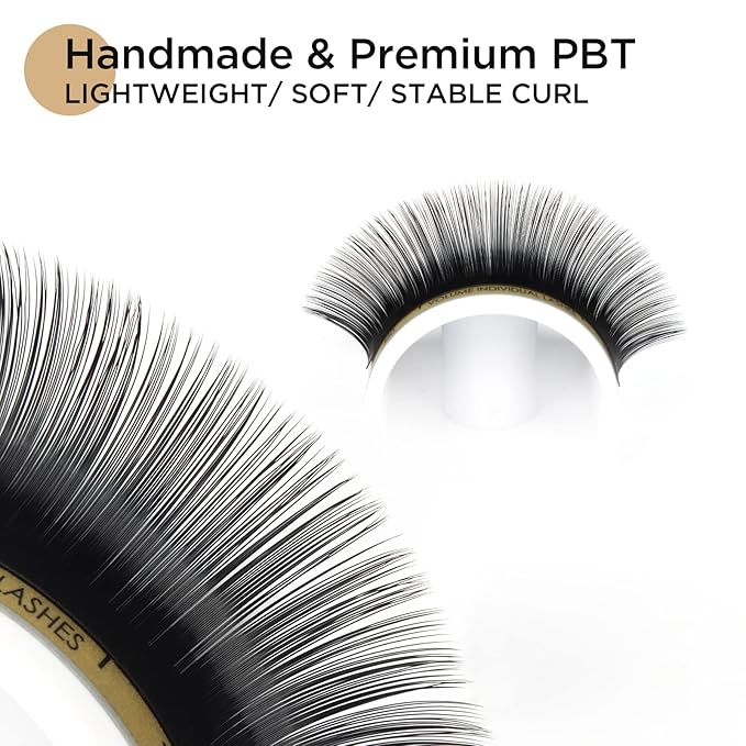 LASHVIEW 0.07 Thickness C Curl 8-15mm Mixed Tray Volume Faux Eyelash Extensions Silk Individual Lash Extensions Pure Korean Silk lashes Soft Application for Professional Salon Use