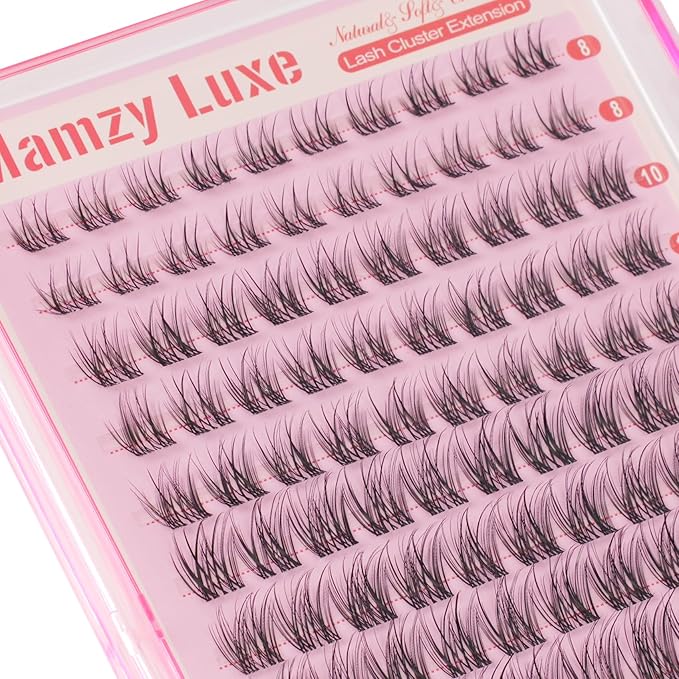 Wispy Lash Clusters Natural 8-14MM Eyelash Clusters CC Invisible Band Short Curly Cluster Eyelash Extensions DIY Versatile Eye Lashes Clusters Extension by MAMZY LUXE