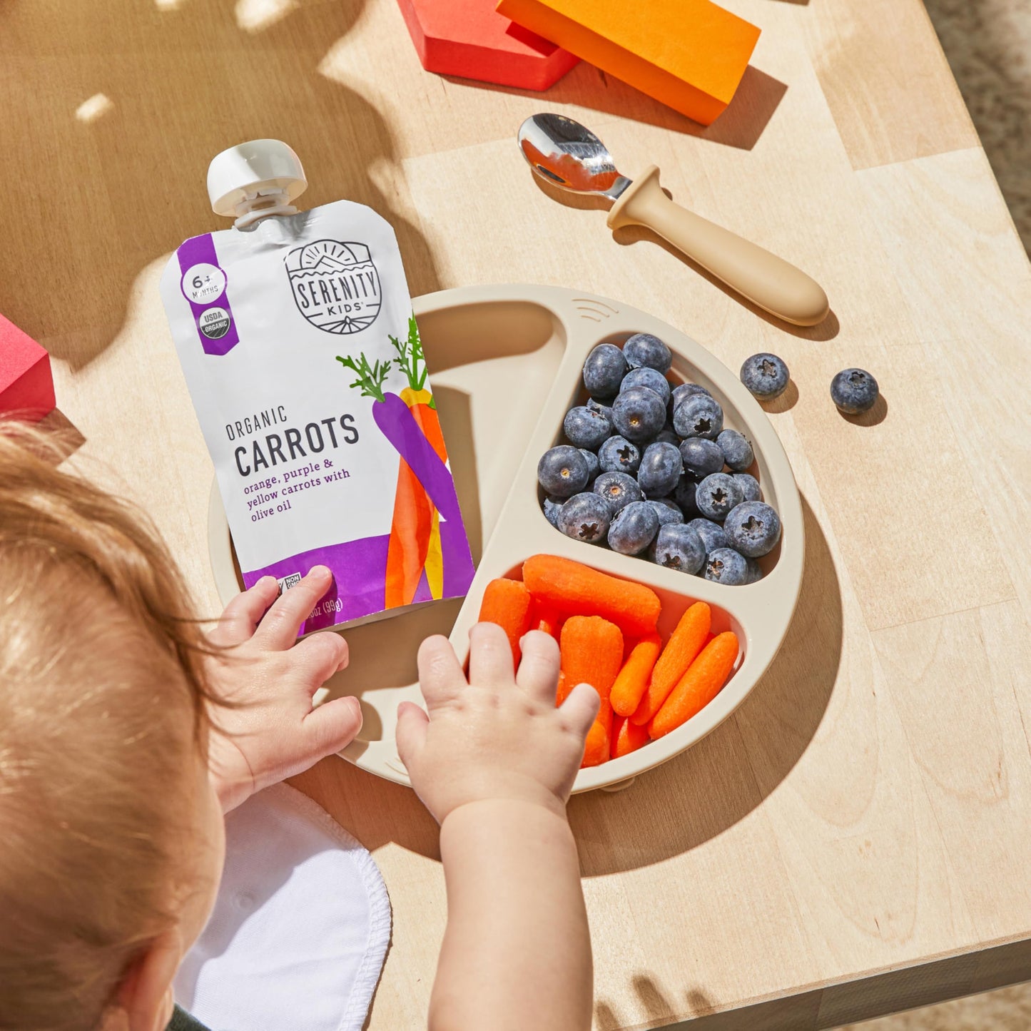 Serenity Kids USDA Organic Baby Food Pouches - No Added Sugar Baby Puree Pouch - Healthy Toddler Snacks & Meals - BPA-Free Recyclable Packaging - 18 Pack, 3.5 Oz