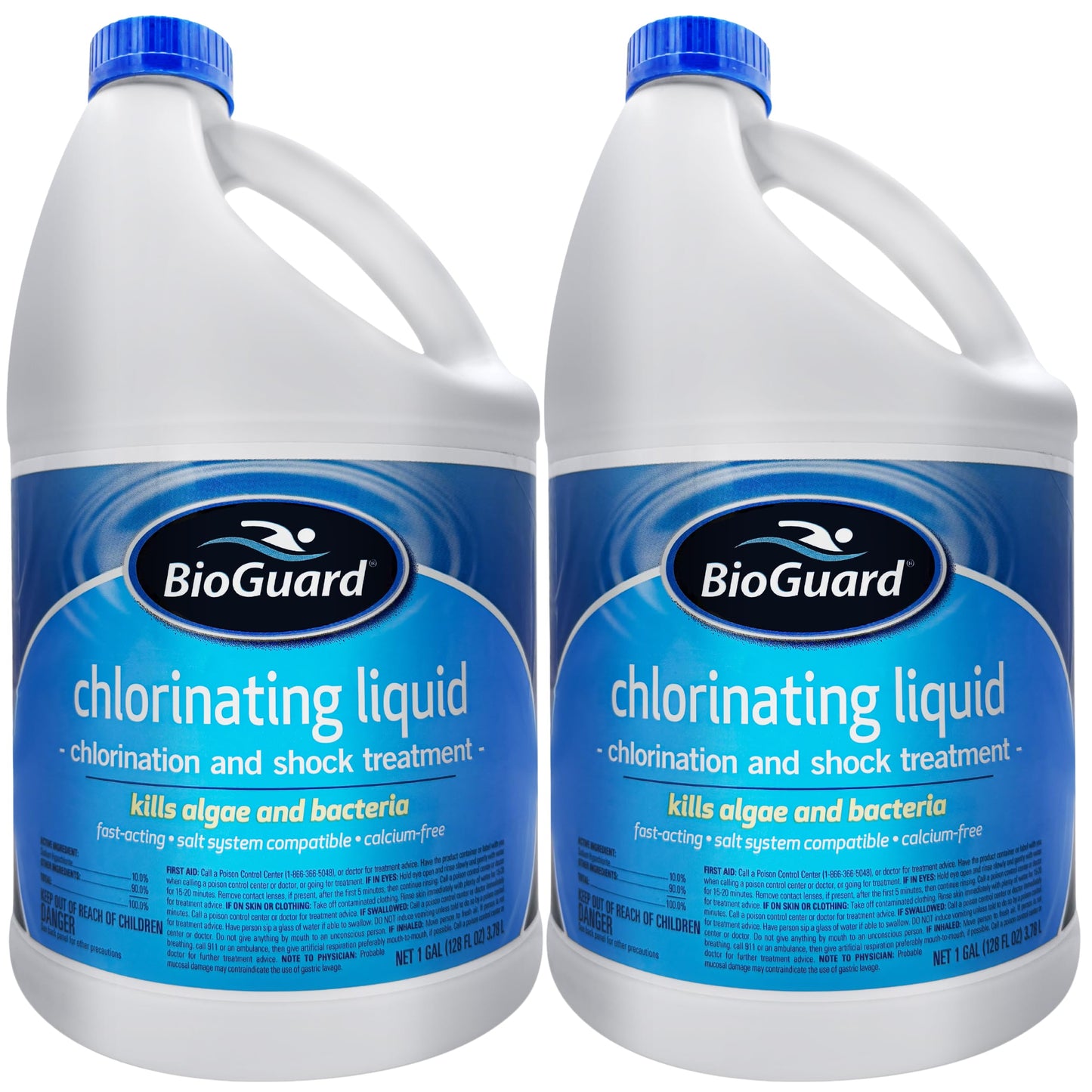 BioGuard Chlorinating Liquid (2-Pack) - Swimming Pool & Spa Liquid Shock Treatment - Raises Chlorine - 2 Gallons Plus Includes Pool & Spa Tips E-Book