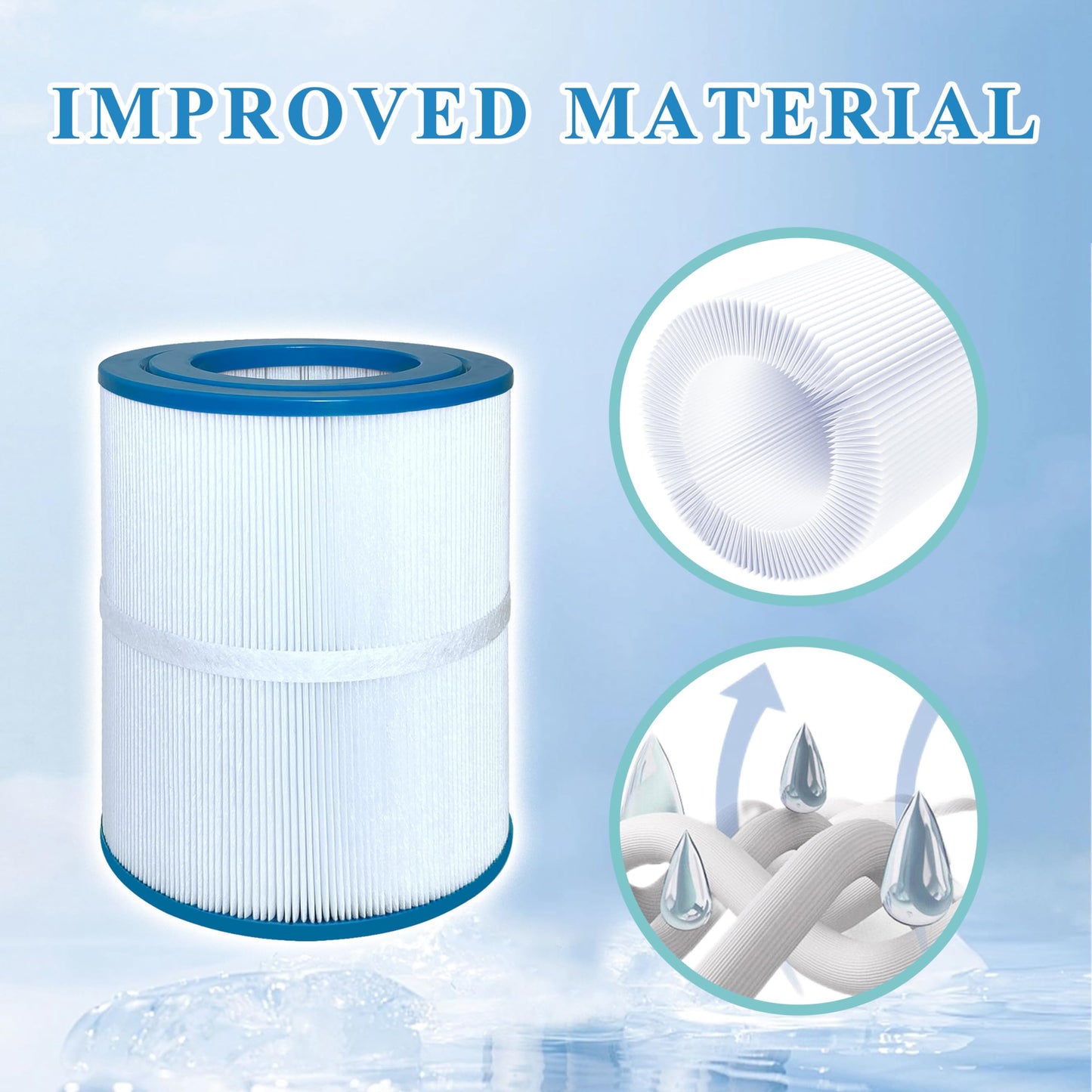 Chryseos Spa Filter Compatible with PDM28, 461273, FC-9944, SD-01392, AquaRest, Dream Maker hot tub Filter 28 sq. ft., 2 Pack