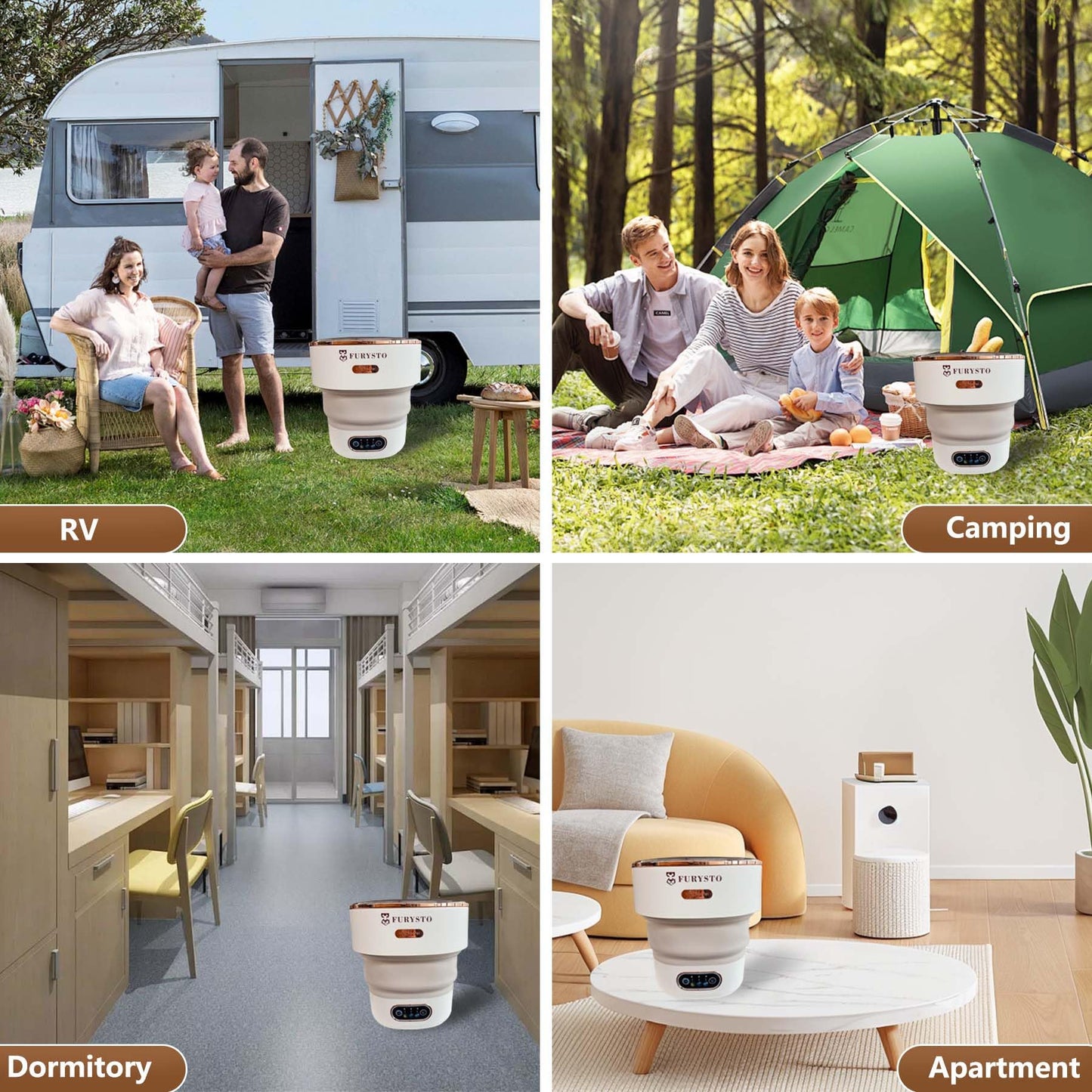 Foldable Portable Washing Machine Upgraded with Spin Basket,16L Mini Laundry Machine,Automatic 3 Cleaning Modes for Underwear/Baby Clothes/Socks,Ideal for Travel,Dorms, Apartments,Hotels,RVs & Camping