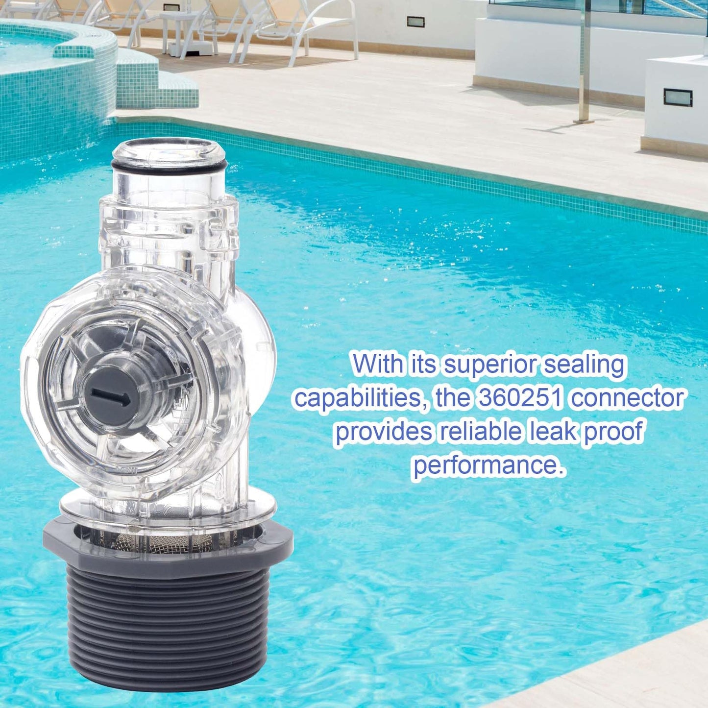 FBULWSEC 360251 Pool Sweep Wall Connector Pool Wall Connector Kit Compatible for Pentair Racer Cleaner Wall Connector with Four Sealing Rings