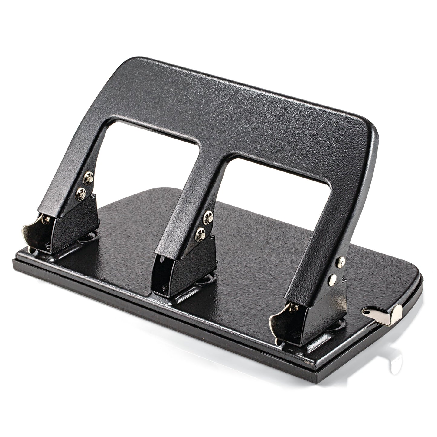 Officemate 3-Hole Punch, Medium Duty, 30-Sheet Capacity, Ergonomic Handles, Adjustable Paper Guide, Durable Metal Base, Black