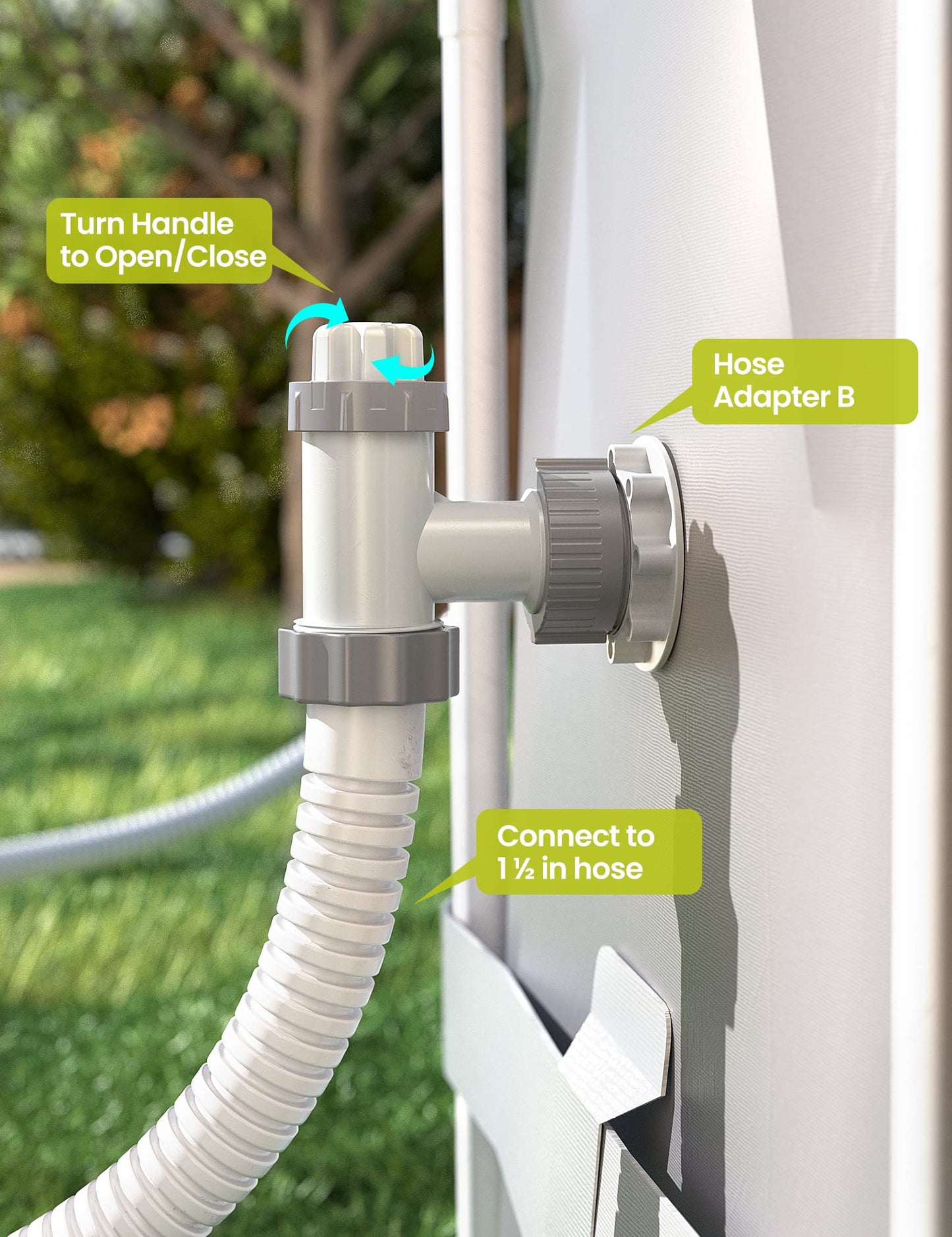 POOLHACKER Above Ground Pool Parts, Pool Accessories and Parts Includes Plunger Valve, Pool Inlet Nozzlet and Outlet Strainer Part Set, Above Ground Swimming Pool Plunger Valves Replacement Part