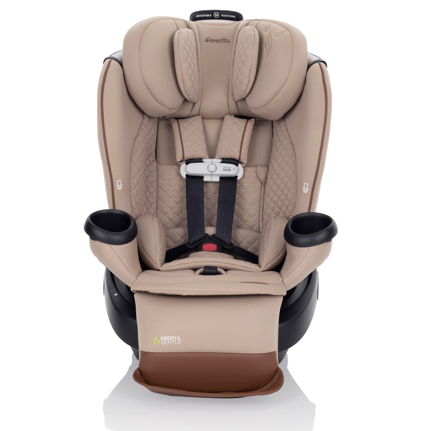 Evenflo Revolve360 Extend Convertible Car Seat with 360 Degree Rotation, Extended Rear-Facing, Forward-Facing, Booster Mode, and Secure Latch Install, Travertine