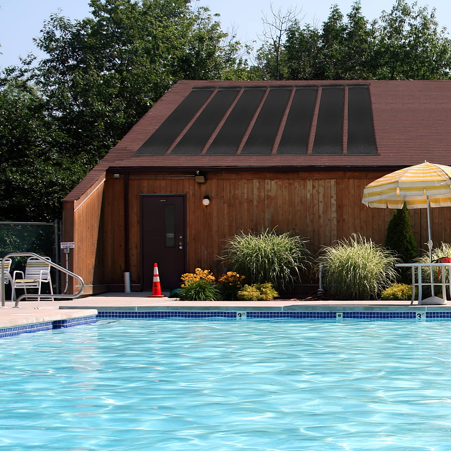 IRONMAX Solar Pool Heater, 2.5 x 20 Feet Above Ground/Inground Solar Panels for Pool Heating, Weatherproof Pool Warmer, Portable Swimming Pool Heaters System for Outdoor Roofs