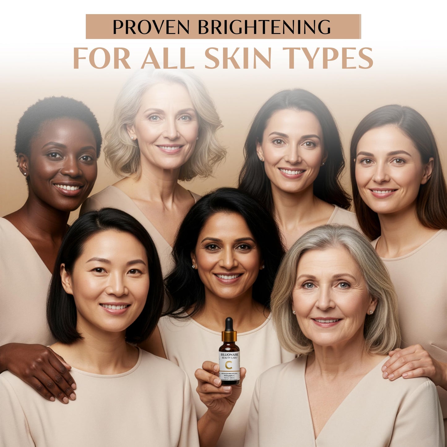 Billionaire Beauty Labs Vitamin C Serum for Face with Hyaluronic Acid, Vitamin E & Botanical Extracts – Advanced Facial Serum for Radiance, Hydration & Smoother Skin, 30ml