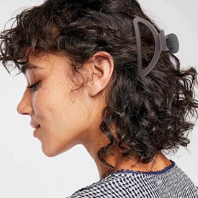 Canitor Hair Clips Set: 4 Neutral Matte Claw Clips for Thin, Medium and Thick Hair - Semicircle Cute Small Design for Women