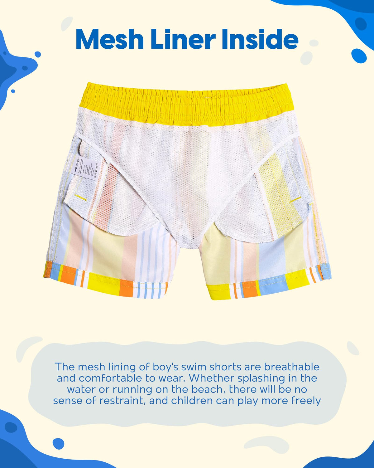 maamgic Boys Swim Trunks Toddler Swim Shorts Little Boys Bathing Suit Swimsuit Toddler Boy Swimwear