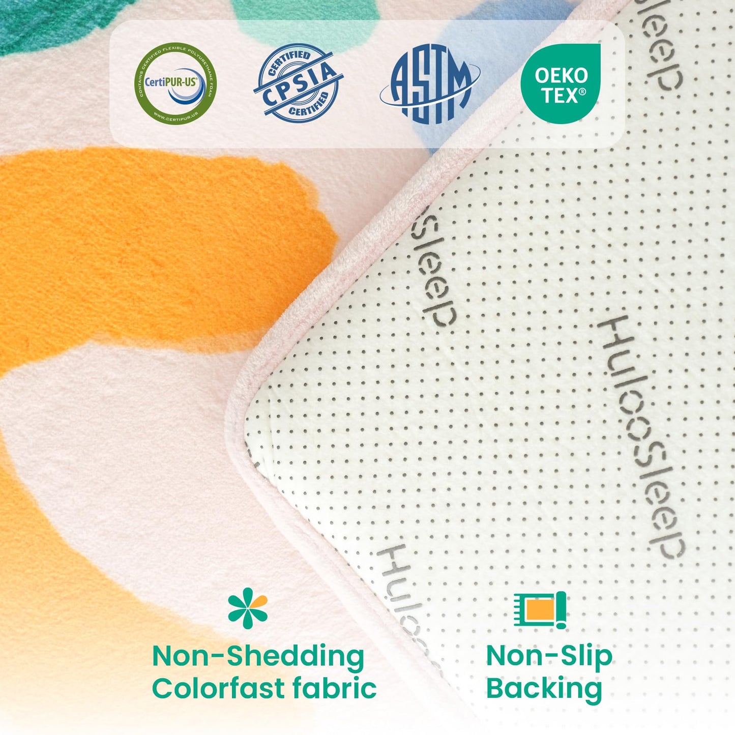 Baby Play Mat for Floor,1.3" Thick Cushioned Playpen Mat 50"x50",Extra Soft Elasti-Foam,Water Repellent Coral Velvet,Non-Slip for Crawling&Tummy Time,Infant Toddler Kids Nursery Rug(Doodle)